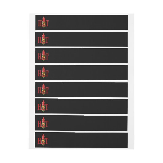 Hot Sauce Bottle Adreslabel Wikkel (Vel)