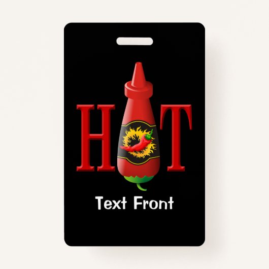 Hot Sauce Bottle Badge (Voorkant)