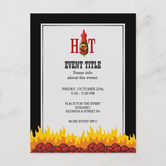 Hot Sauce Bottle Briefkaart (Voorkant)