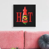 Hot Sauce Bottle Canvas Afdruk (Insitu (Woonkamer))