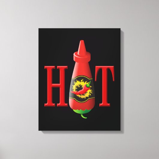 Hot Sauce Bottle Canvas Afdruk (Voorkant)
