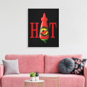 Hot Sauce Bottle Canvas Afdruk (Insitu (Woonkamer))