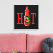 Hot Sauce Bottle Canvas Afdruk (Insitu (Woonkamer))