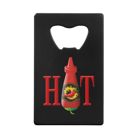 Hot Sauce Bottle Creditkaart Flessenopener (Voorkant)