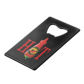 Hot Sauce Bottle Creditkaart Flessenopener (Achterkant Gekanteld)