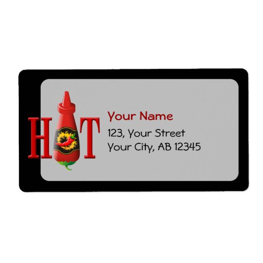 Hot Sauce Bottle Etiket (Voorkant)