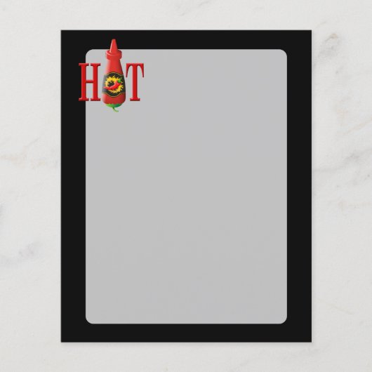 Hot Sauce Bottle Flyer (Voorkant)