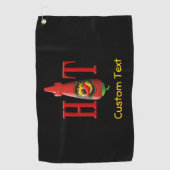 Hot Sauce Bottle Golfhanddoek (Voorkant)