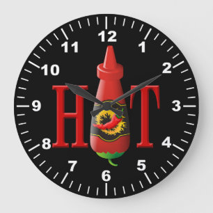 Hot sauce bottle grote klok