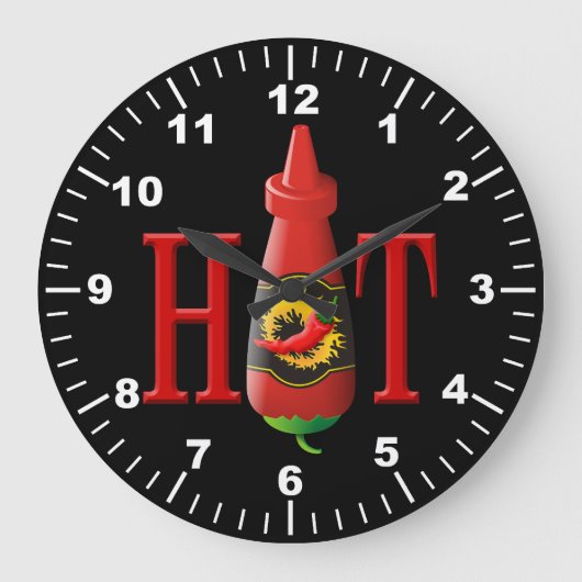 Hot sauce bottle grote klok (Voorkant)