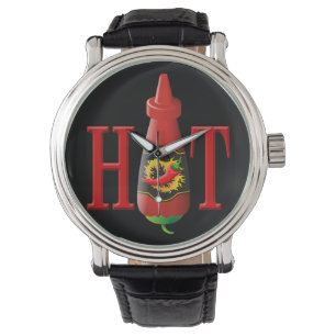 Hot Sauce Bottle Horloge