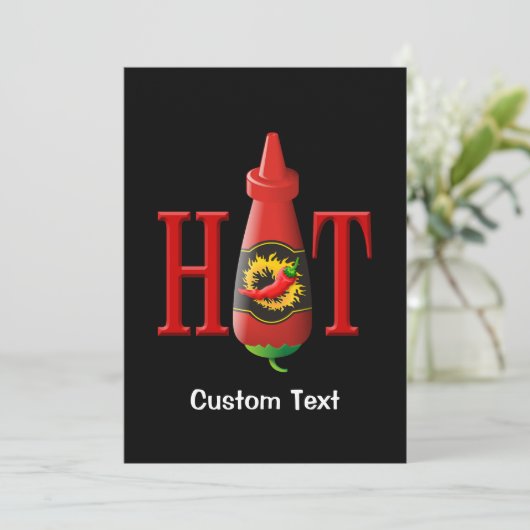 Hot Sauce Bottle Kaart (Staand voorkant)