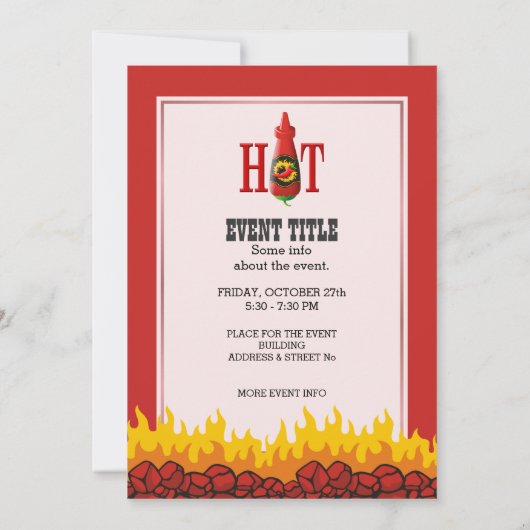 Hot Sauce Bottle Kaart (Achterkant)