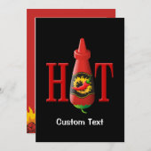 Hot Sauce Bottle Kaart (Voorkant / Achterkant)