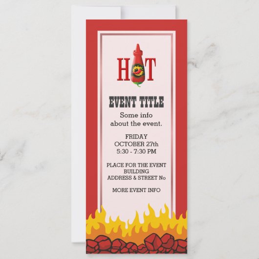 Hot Sauce Bottle Kaart (Achterkant)