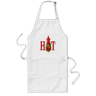 Hot Sauce Bottle Lang Schort
