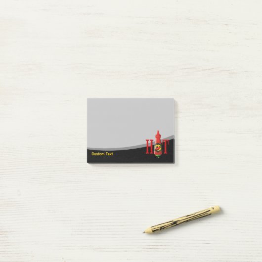 Hot Sauce Bottle Post-it® Notes (Op bureau)