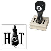 Hot Sauce Bottle Rubberstempel (Gestempeld)