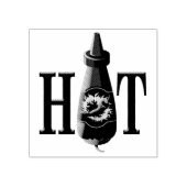 Hot Sauce Bottle Rubberstempel (Afrduk)