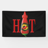 Hot Sauce Bottle Spandoek (Horizontaal)