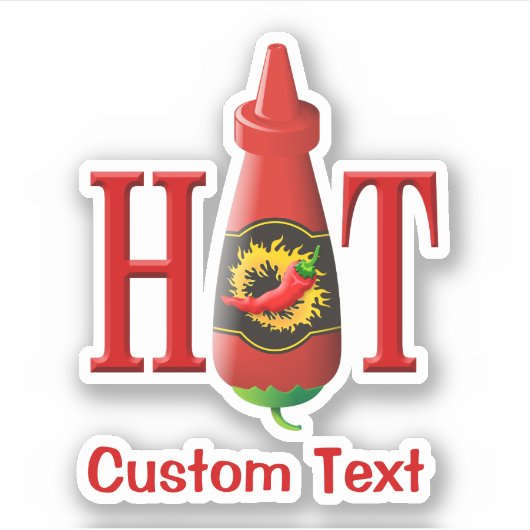 Hot Sauce Bottle Sticker (Voorkant)