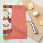 HOT SAUCE kat met maracas en sombrero red Theedoek (Quarter Fold)