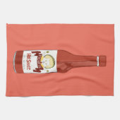 HOT SAUCE kat met maracas en sombrero red Theedoek (Horizontaal)