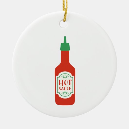 Hot Sauce Keramisch Ornament (Voorkant)