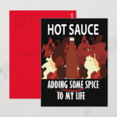 Hot Sauce Ketchup Fire Red Chili Pepper Briefkaart (Voorkant / Achterkant)