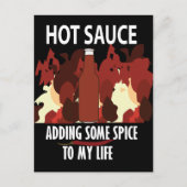 Hot Sauce Ketchup Fire Red Chili Pepper Briefkaart (Voorkant)