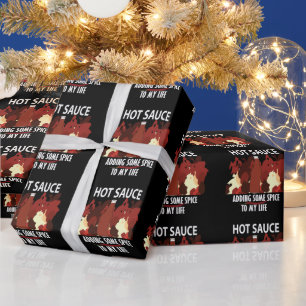Hot Sauce Ketchup Fire Red Chili Pepper Cadeaupapier