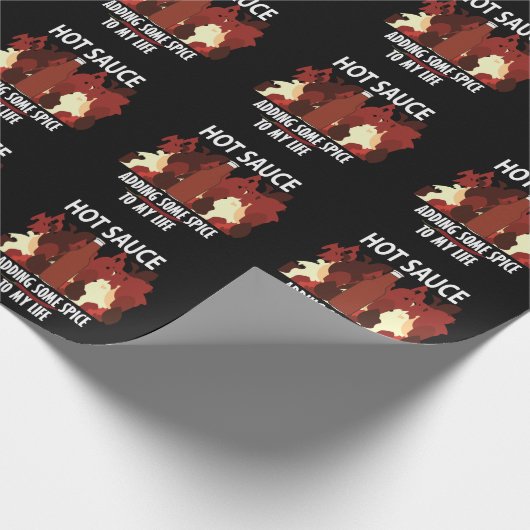 Hot Sauce Ketchup Fire Red Chili Pepper Cadeaupapier (Hoek)