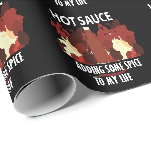 Hot Sauce Ketchup Fire Red Chili Pepper Cadeaupapier (Rol Hoek)