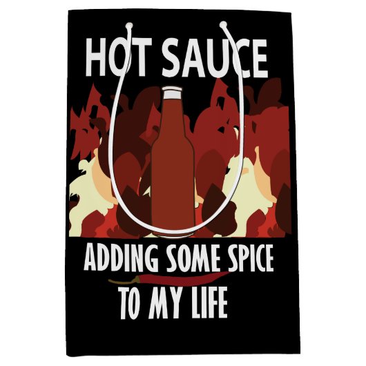 Hot Sauce Ketchup Fire Red Chili Pepper Medium Cadeauzakje (Voorkant)