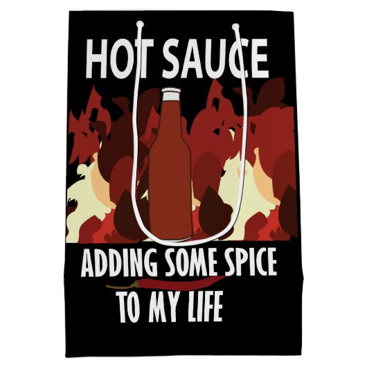 Hot Sauce Ketchup Fire Red Chili Pepper Medium Cadeauzakje (Achterkant)
