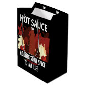 Hot Sauce Ketchup Fire Red Chili Pepper Medium Cadeauzakje (Achterkant Gekanteld)