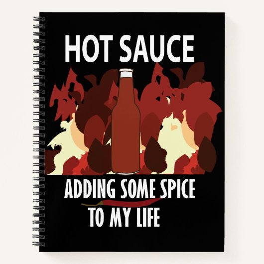 Hot Sauce Ketchup Fire Red Chili Pepper Notitieboek (Voorkant)
