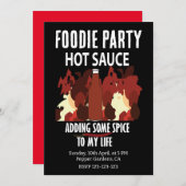 Hot Sauce Ketchup Fire Red Chili Pepper Party Kaart (Voorkant / Achterkant)