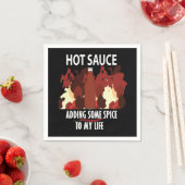 Hot Sauce Ketchup Fire Red Chili Pepper Party Servet (Insitu)