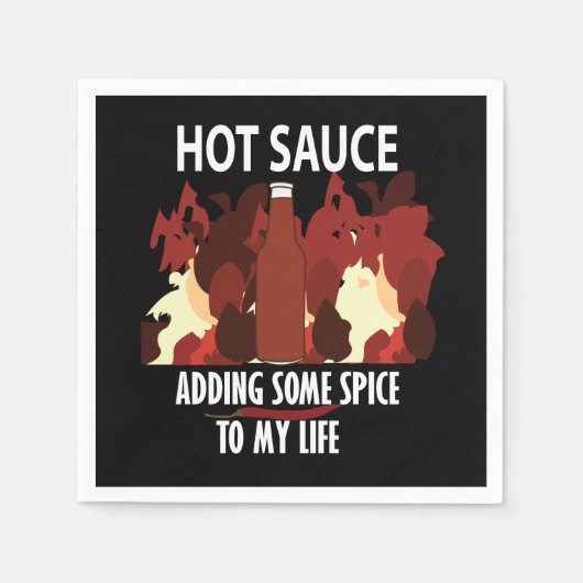 Hot Sauce Ketchup Fire Red Chili Pepper Party Servet (Voorkant)