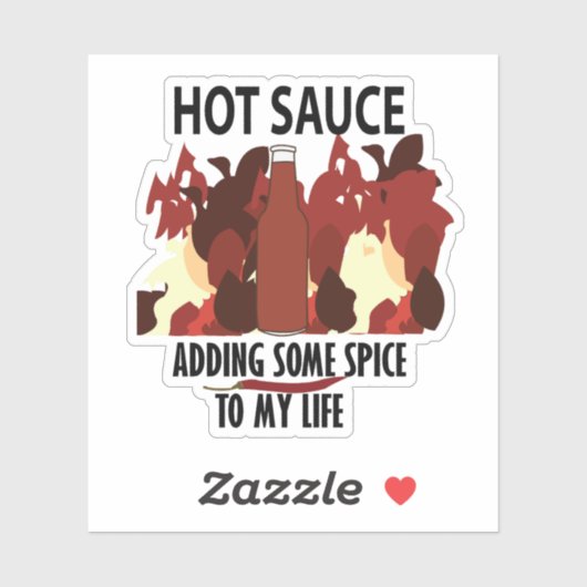 Hot Sauce Ketchup Fire Red Chili Pepper Sticker (Vel)
