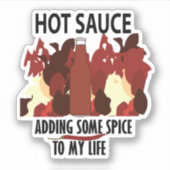 Hot Sauce Ketchup Fire Red Chili Pepper Sticker (Voorkant)