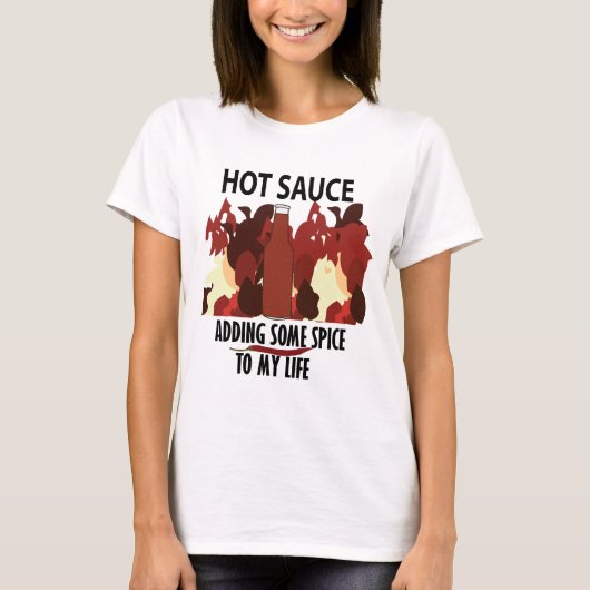 Hot Sauce Ketchup Fire Red Chili Pepper T-shirt (Voorkant)
