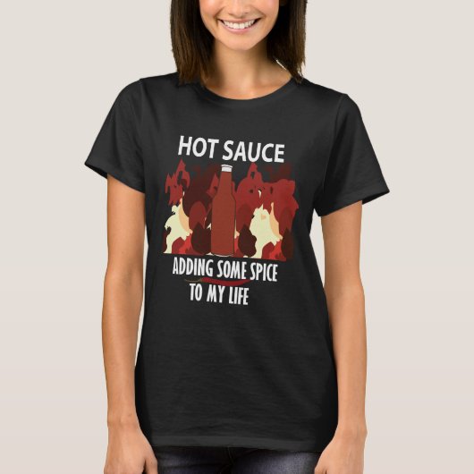 Hot Sauce Ketchup Fire Red Chili Pepper T-shirt (Voorkant)