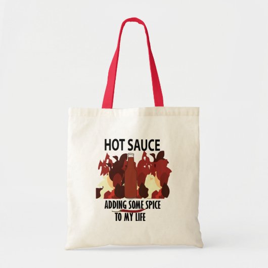 Hot Sauce Ketchup Fire Red Chili Pepper Tote Bag (Voorkant)