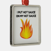 Hot Sauce Metalen Ornament (Rechts)
