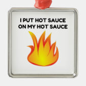 Hot Sauce Metalen Ornament (Voorkant)