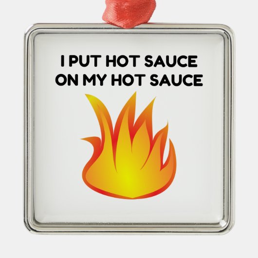 Hot Sauce Metalen Ornament (Voorkant)