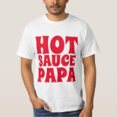 HOT SAUCE PAPA MANNEN DAD T SHIRTS (Voorkant)