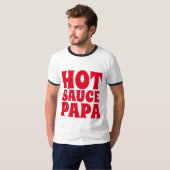 HOT SAUCE PAPA MANNEN DAD T SHIRTS (Voorkant volledig)